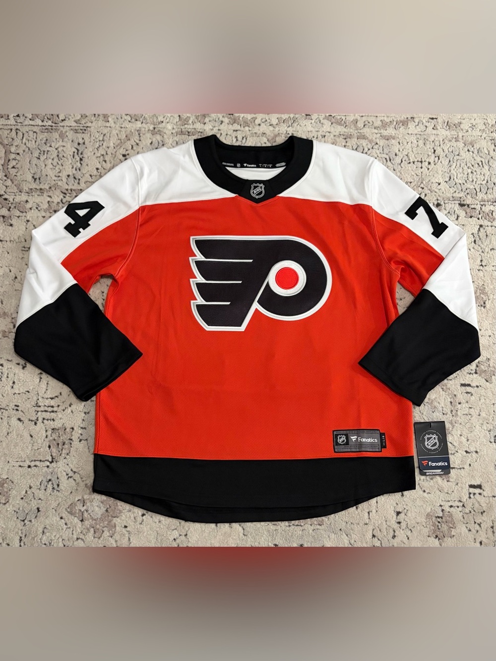 Fanatics Authentic Philadelphia Flyers Owen Tippett #74 Hockey Jersey Men’s L - Picture 2 of 9